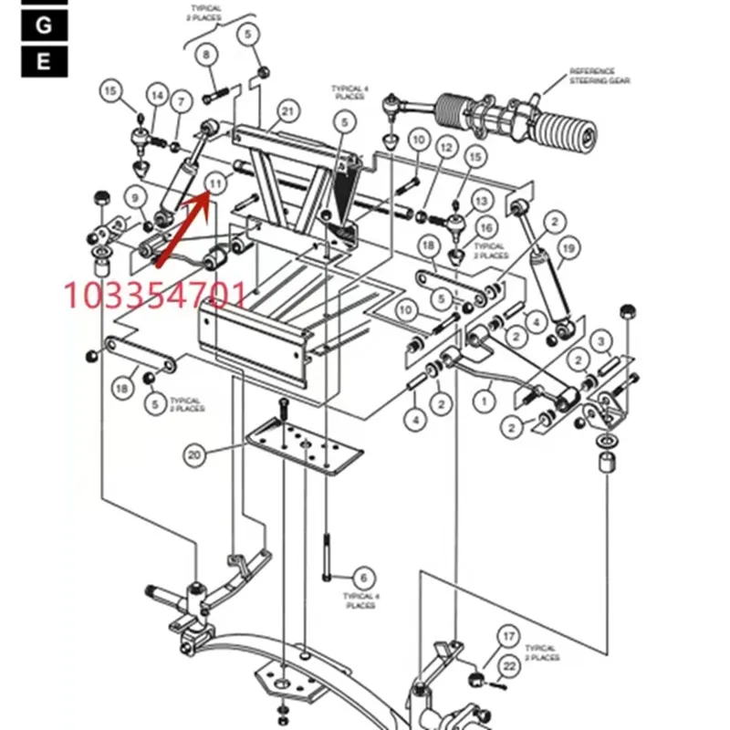 club car ds steering parts diagram