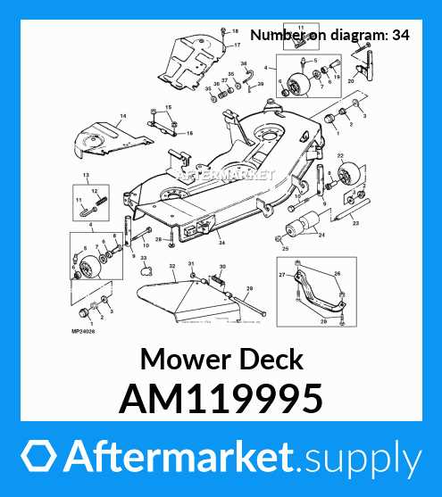 john deere 345 48c mower deck parts diagram