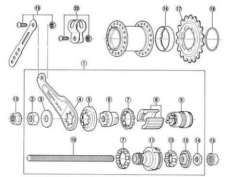 coaster brake parts diagram