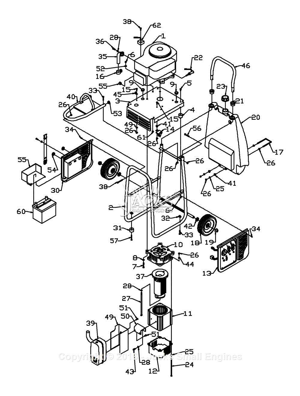 coleman generator parts diagram