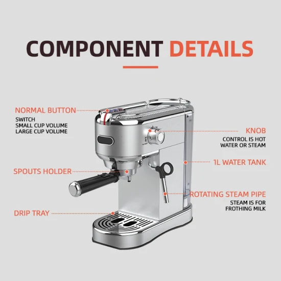 commercial espresso machine parts diagram