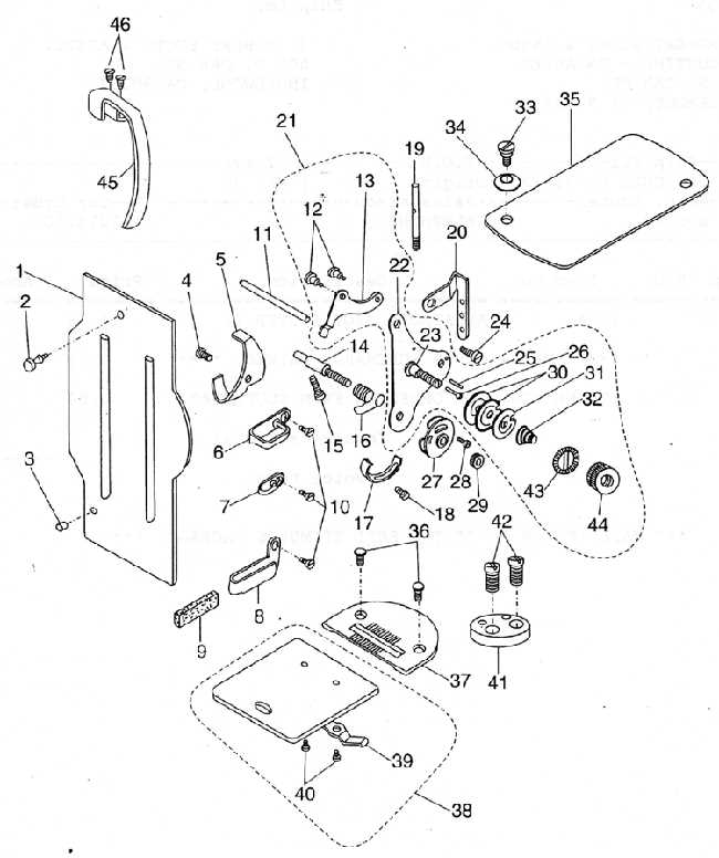 consew 206rb parts diagram