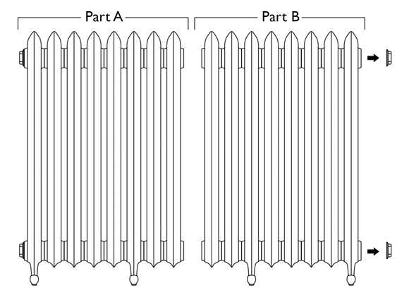 heating radiator parts diagram