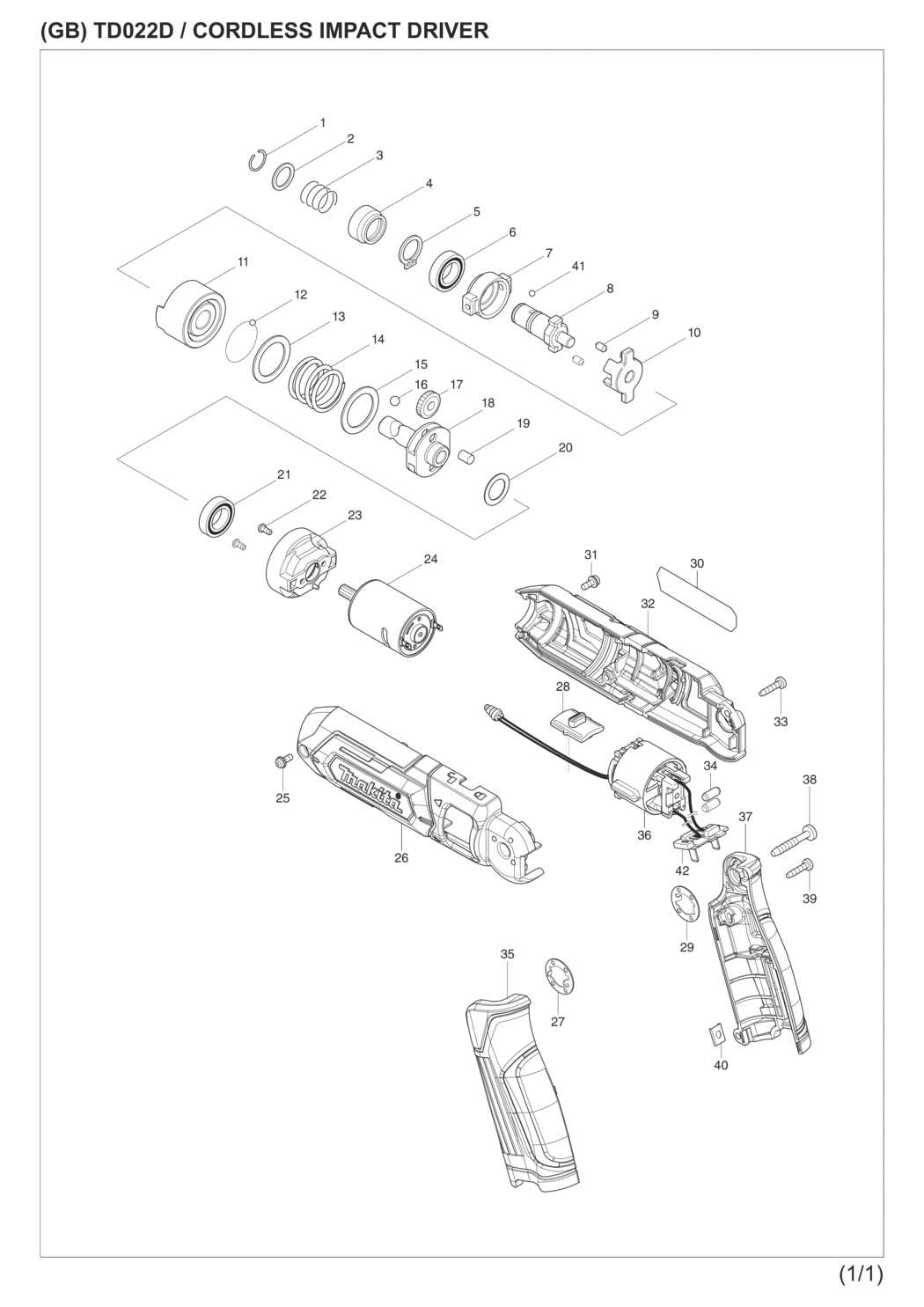 makita impact driver parts diagram