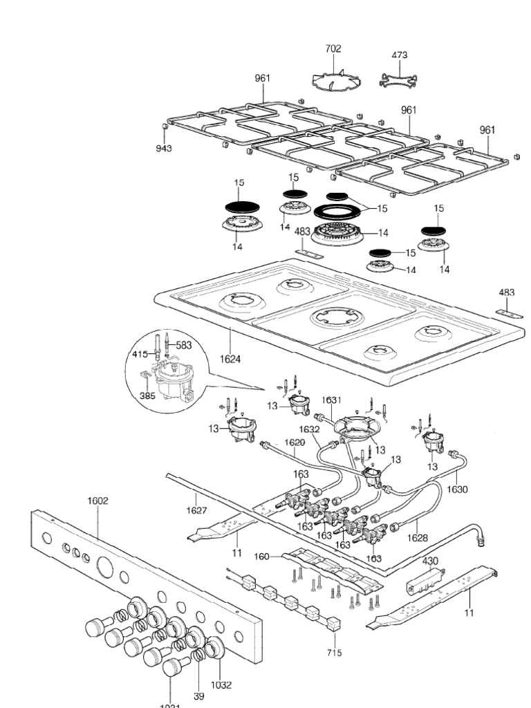 electric range parts diagram