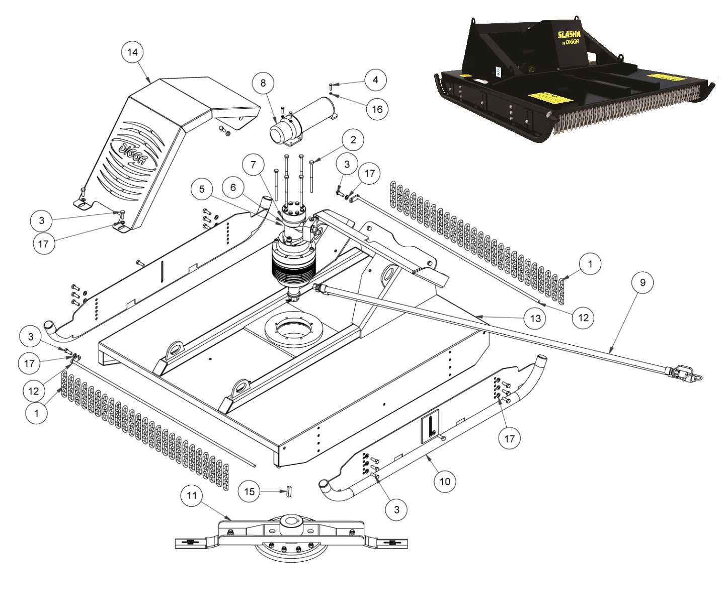 earthquake auger parts diagram