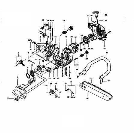 craftsman 18 inch 42cc chainsaw parts diagram