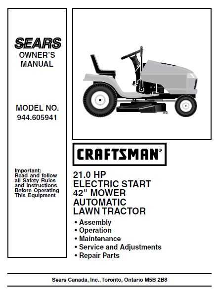 craftsman electric lawn mower parts diagram