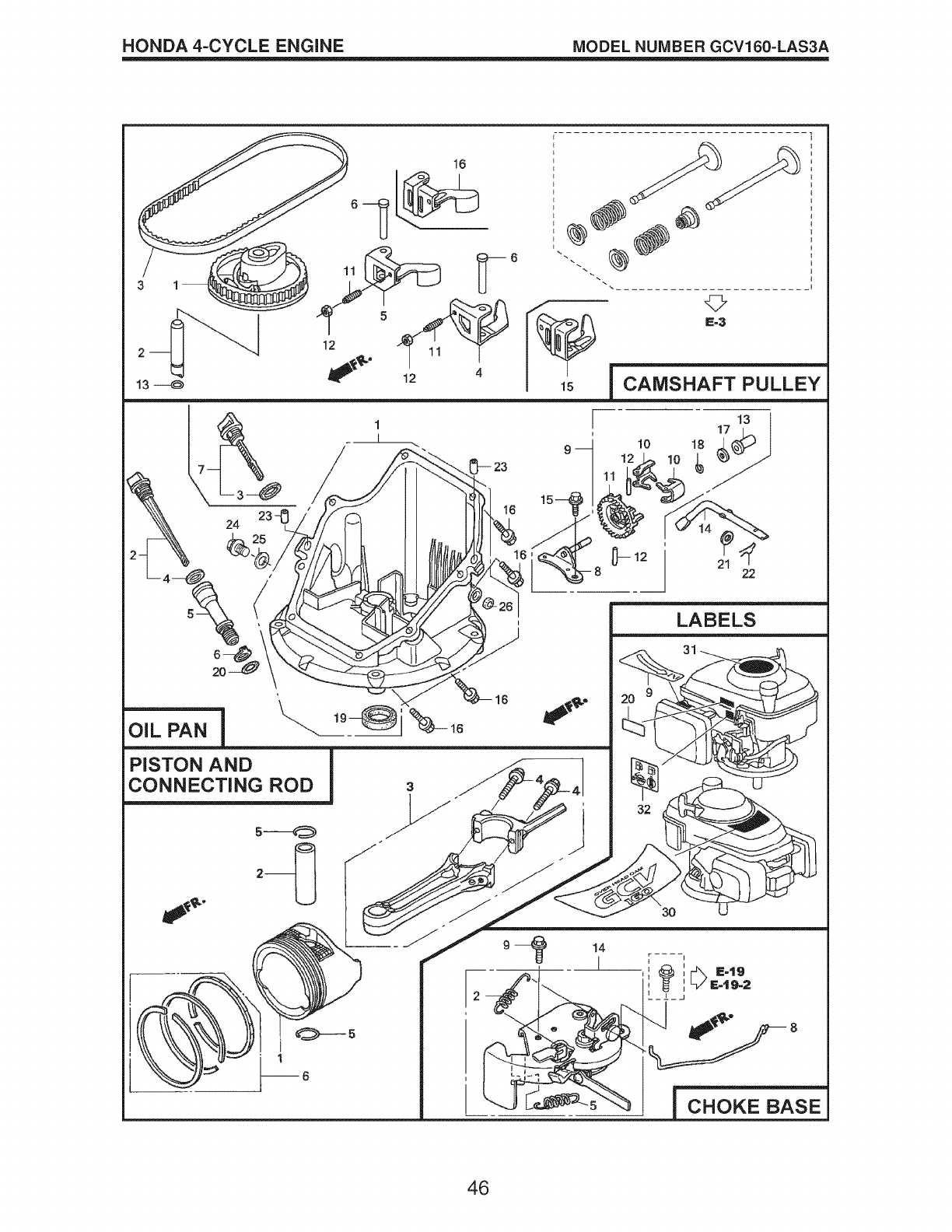 craftsman gcv160 parts diagram