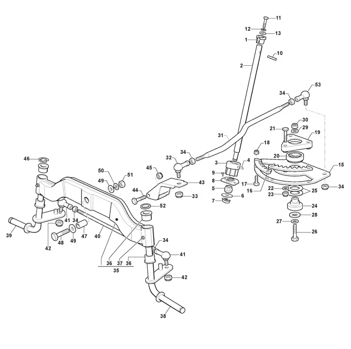 craftsman riding mower steering parts diagram