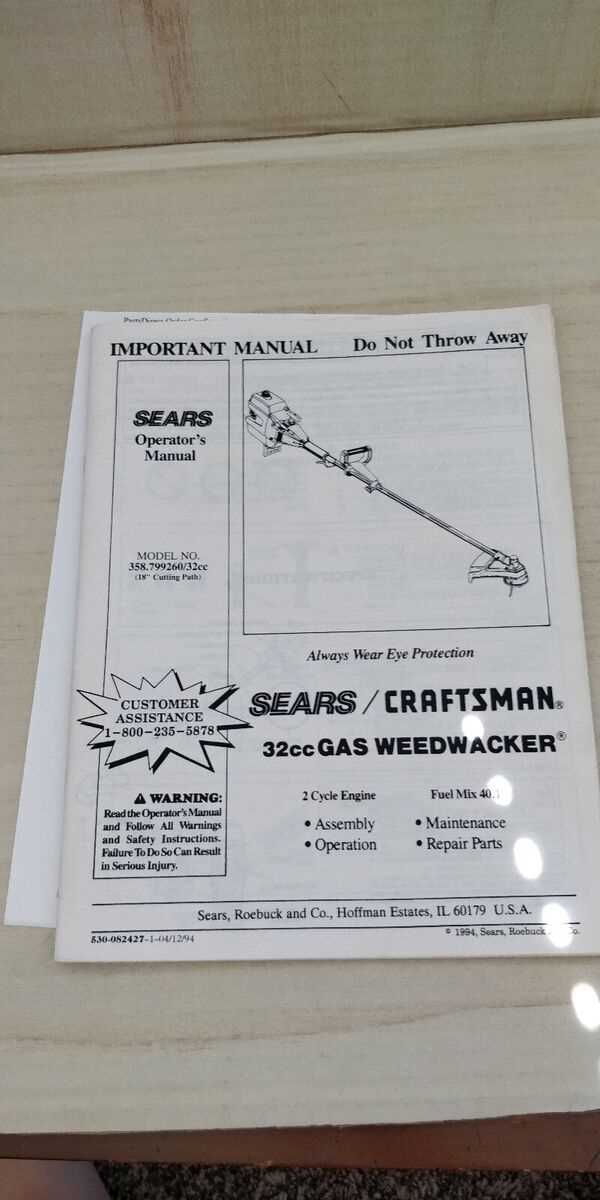 craftsman weedwacker 32cc parts diagram