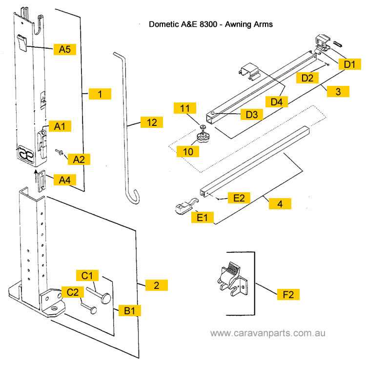 carefree fiesta awning parts diagram