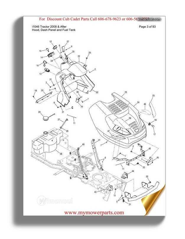 cub cadet 1046 parts diagram