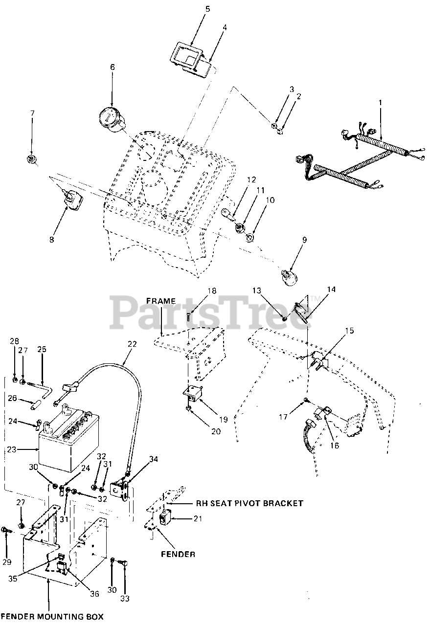 cub cadet 1330 parts diagram