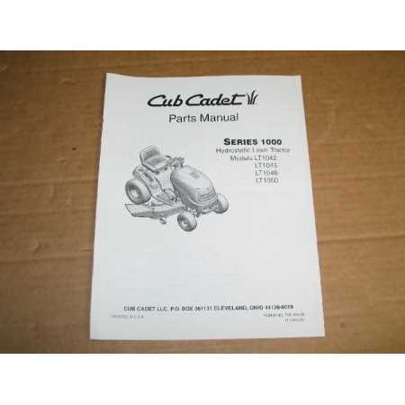 cub cadet lt1050 steering parts diagram