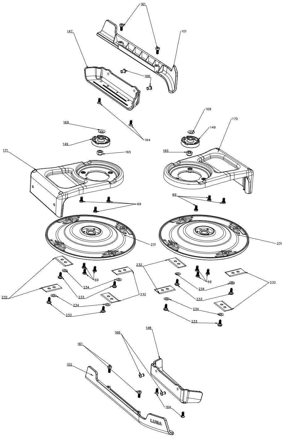 cub cadet parts diagram lt1050