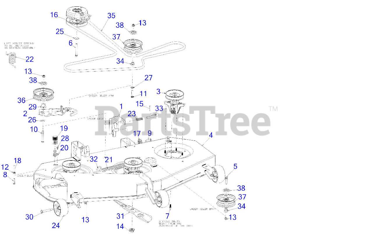 cub cadet rzt 50 parts diagram