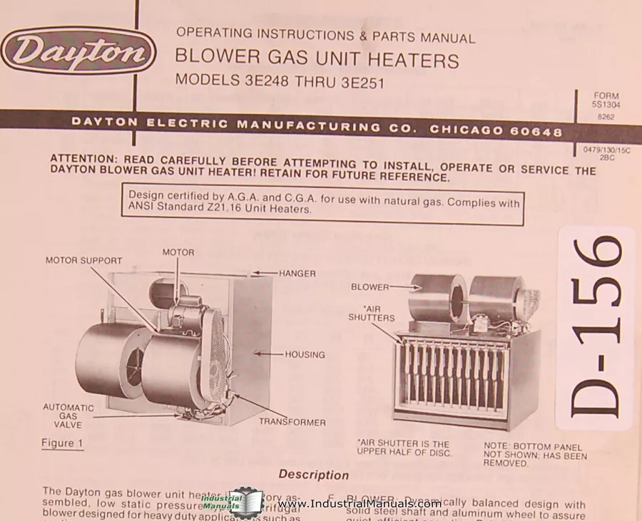 dayton heater parts diagram