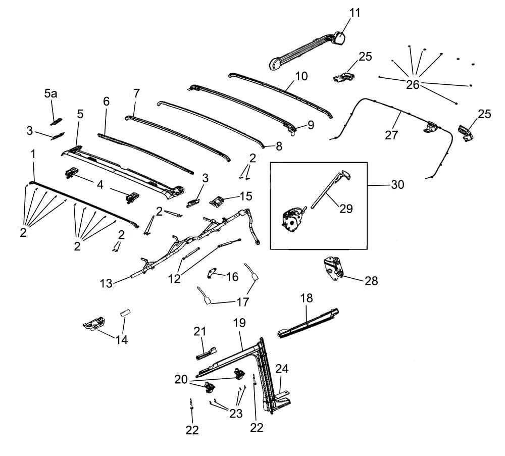 jeep wrangler jku soft top parts diagram