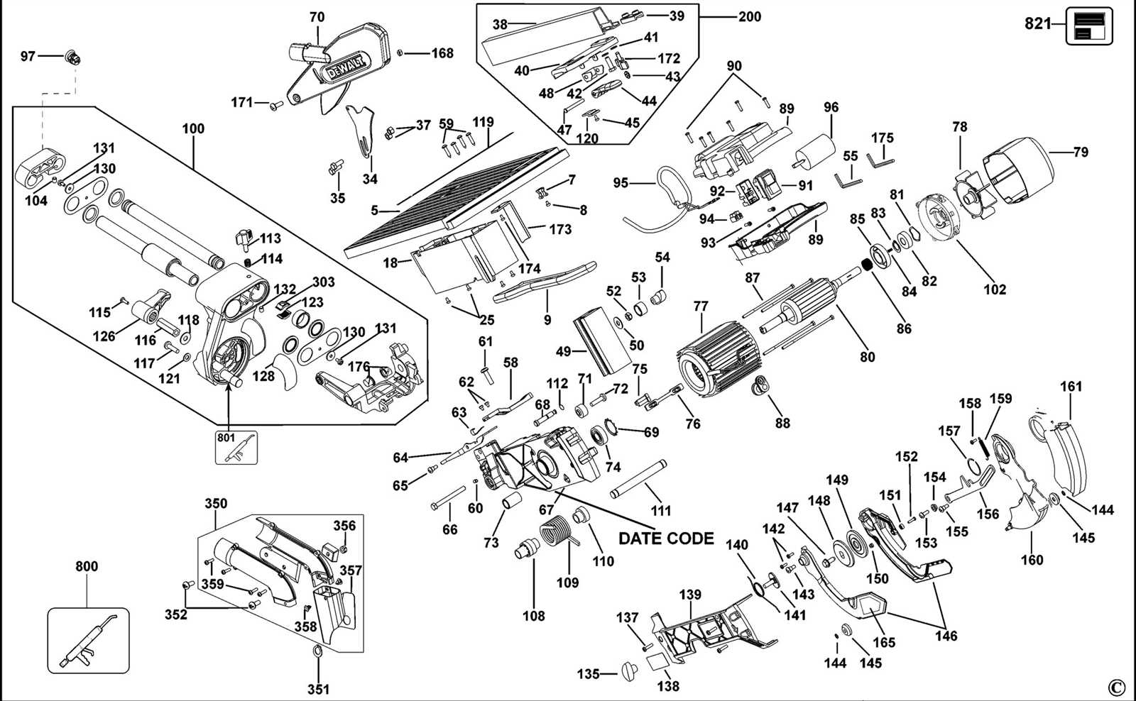 dewalt chop saw parts diagram