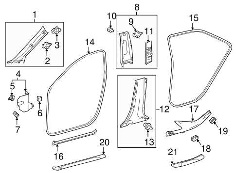 toyota camry interior parts diagram