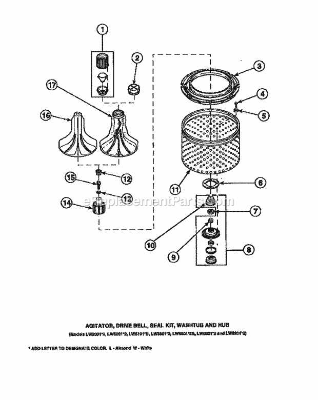 amana washer parts diagram