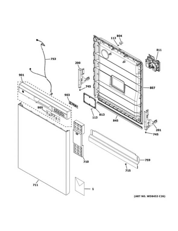 general electric dishwasher parts diagram