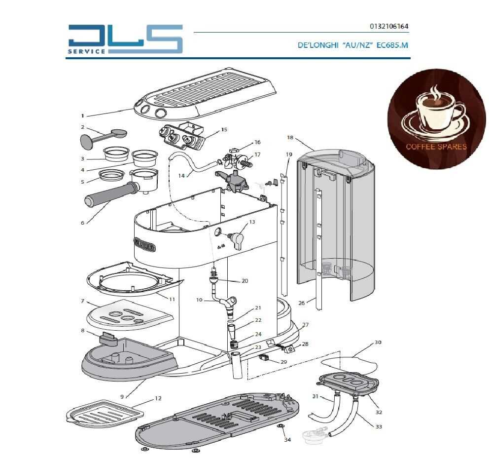 delonghi eletta parts diagram