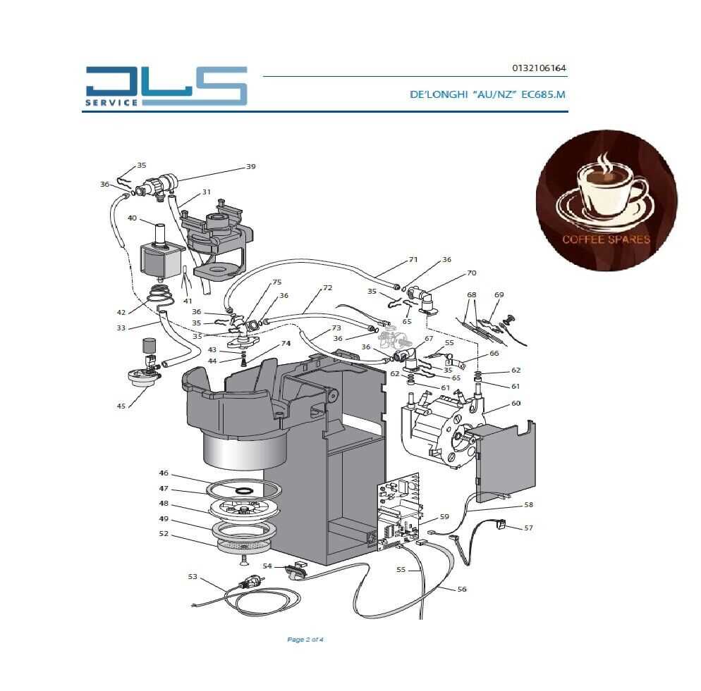 delonghi eletta parts diagram