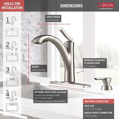 delta kitchen pull out faucet parts diagram