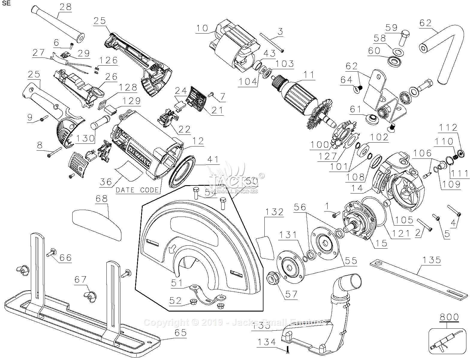 dewalt chop saw parts diagram