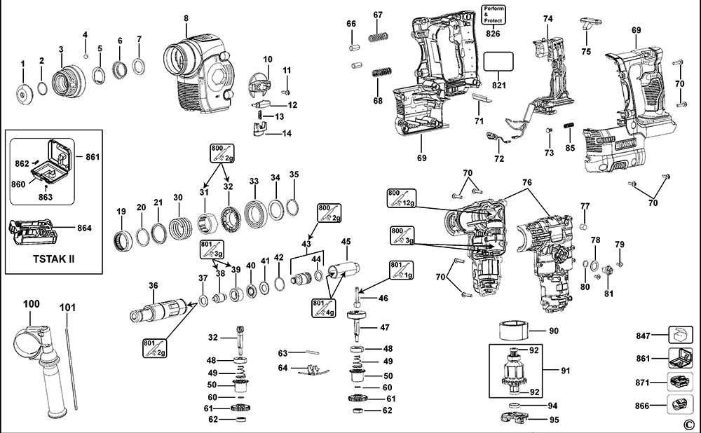 dewalt dcst970 parts diagram