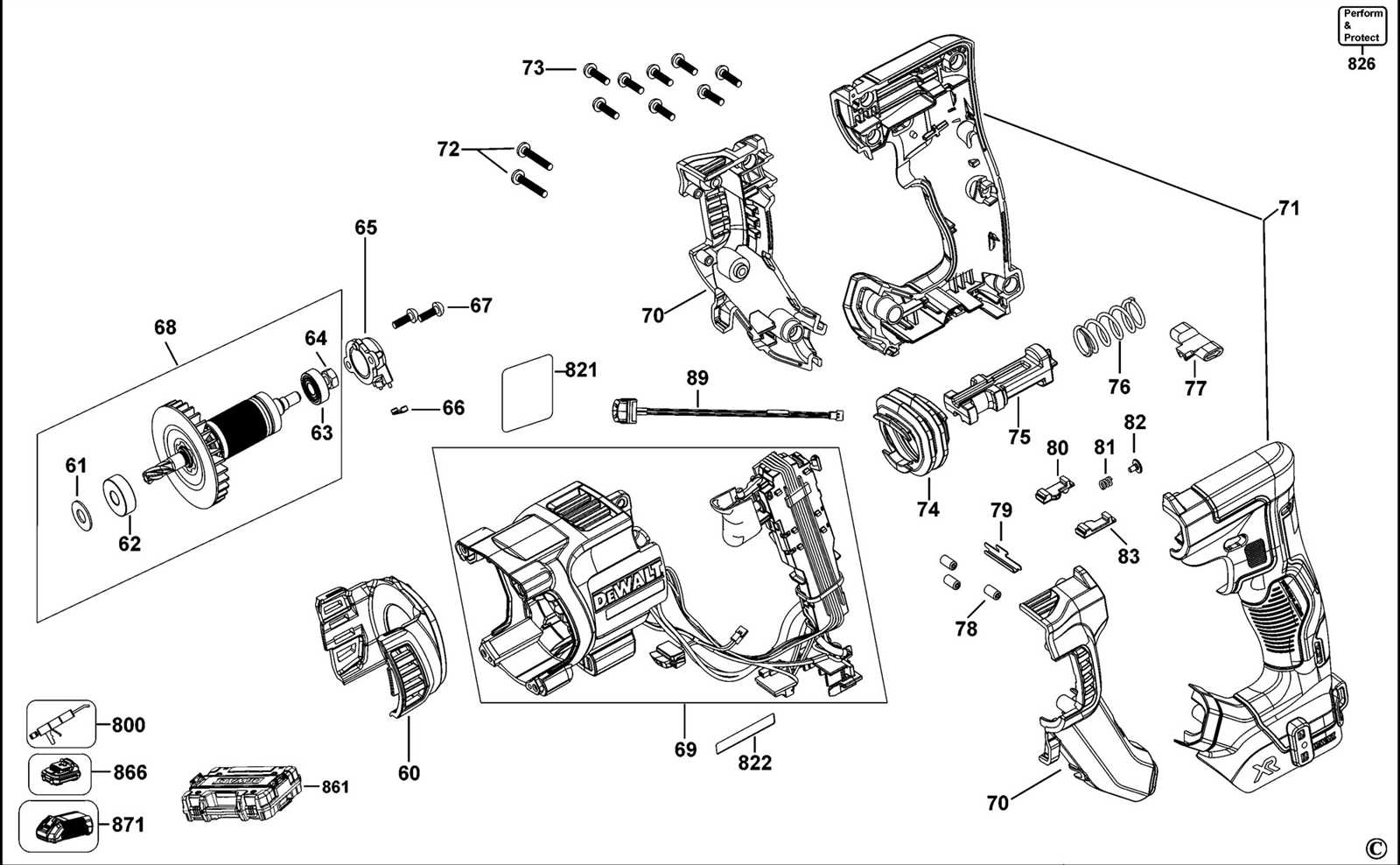 dewalt drill parts diagram