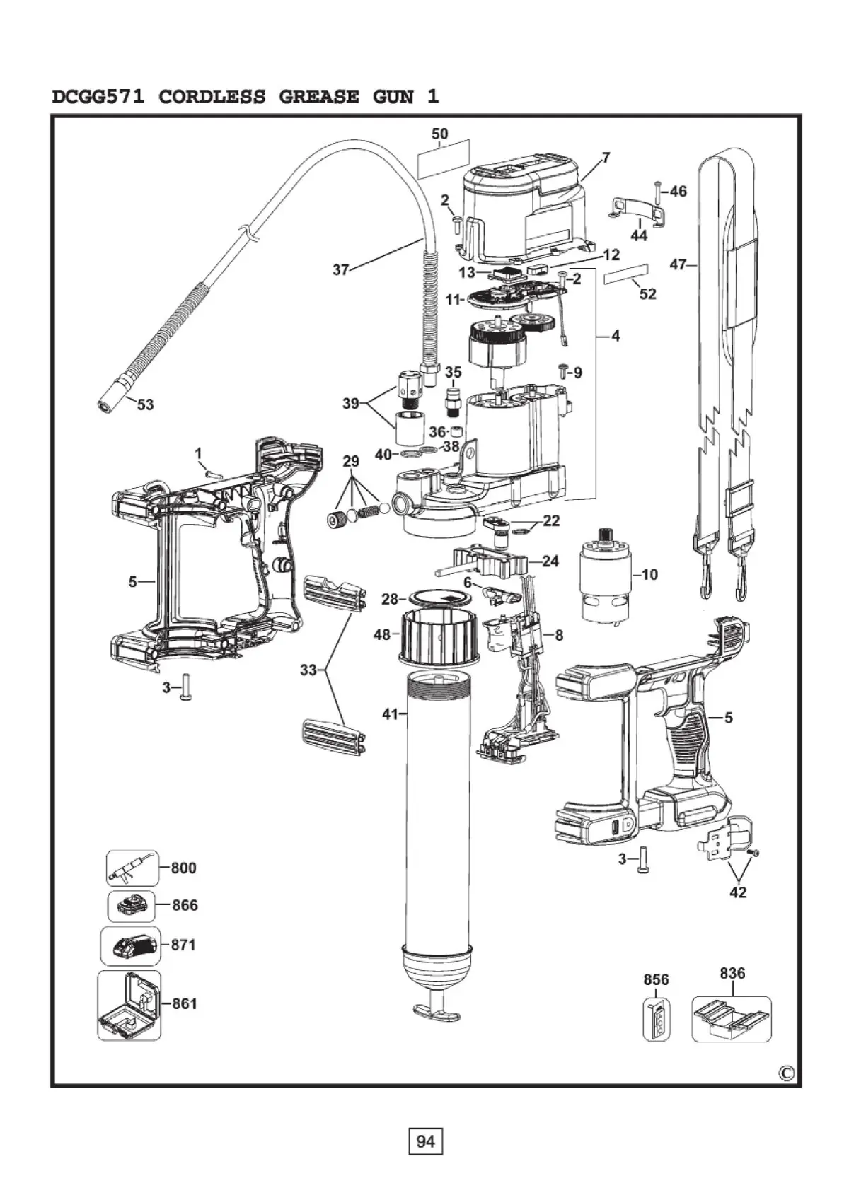 dewalt dw715 parts diagram