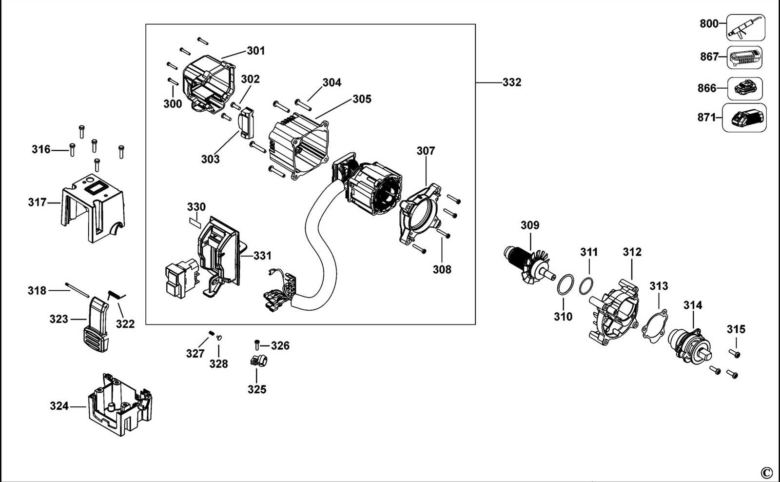 dewalt dwe7491 parts diagram