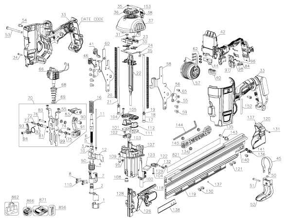 dewalt framing nailer parts diagram