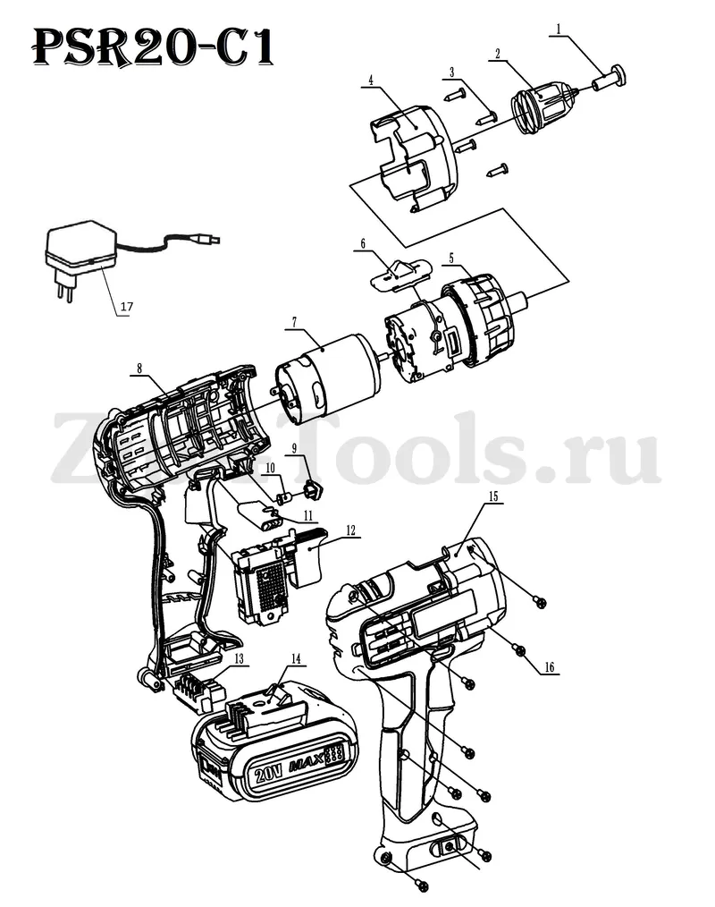 dewalt impact driver parts diagram