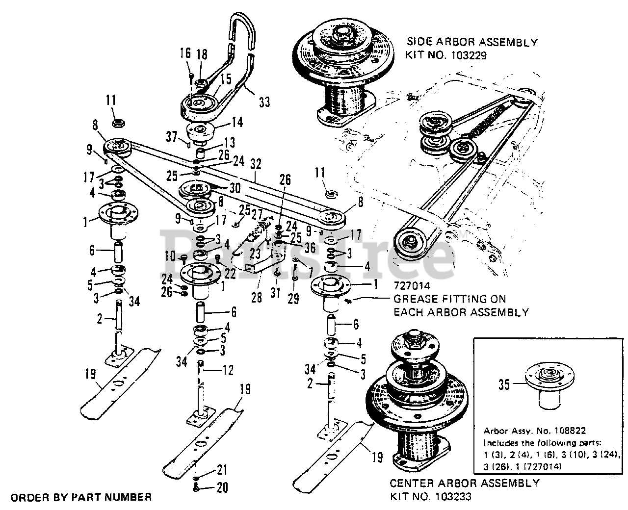 48c mower deck parts diagram