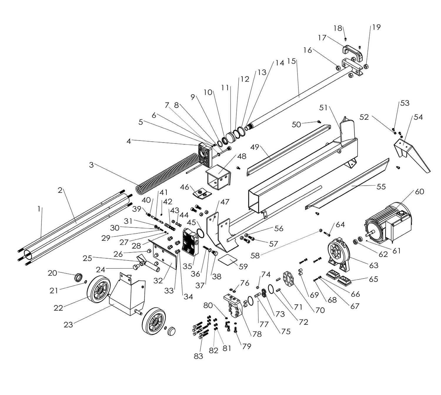 log splitter parts diagram