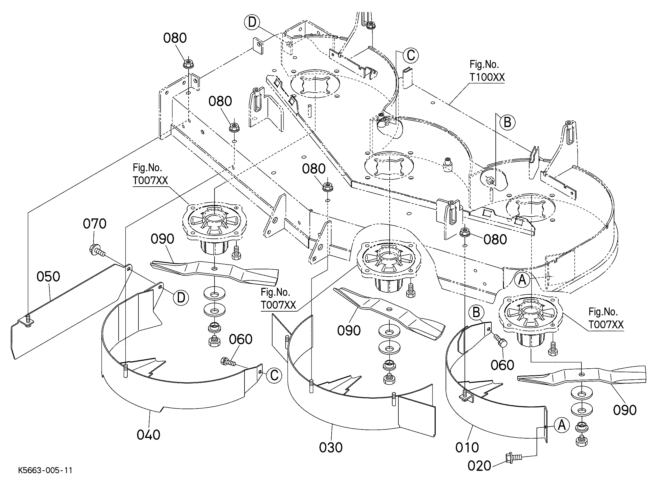 kubota z726x deck parts diagram