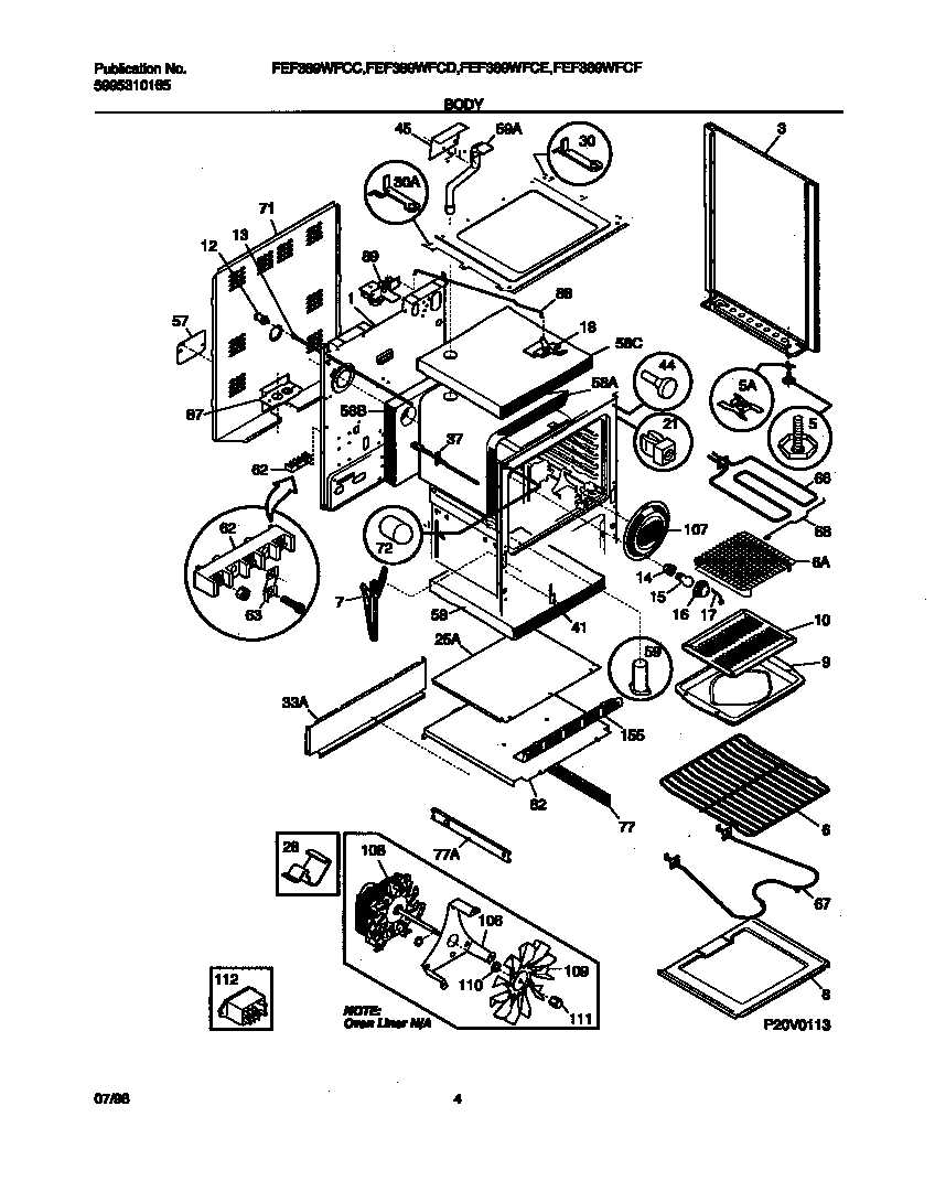 frigidaire oven door parts diagram