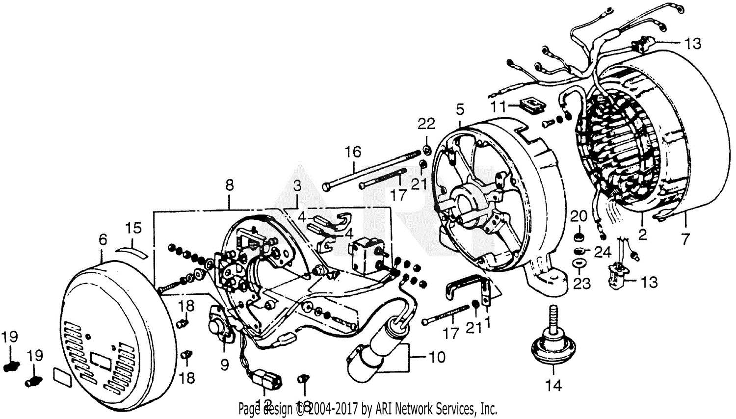 diagram alternator parts