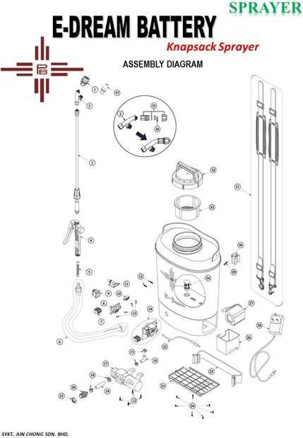 diagram knapsack sprayer parts