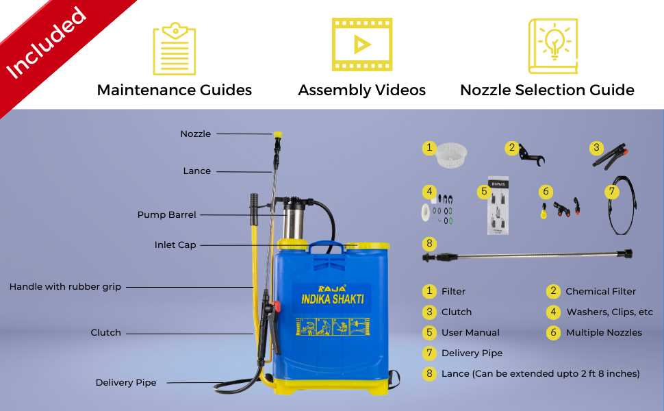 diagram knapsack sprayer parts