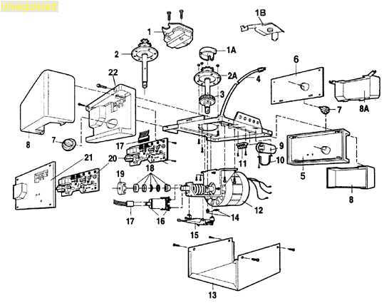 diagram of garage door parts