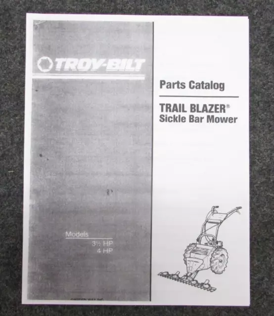 troy bilt sickle bar mower parts diagram