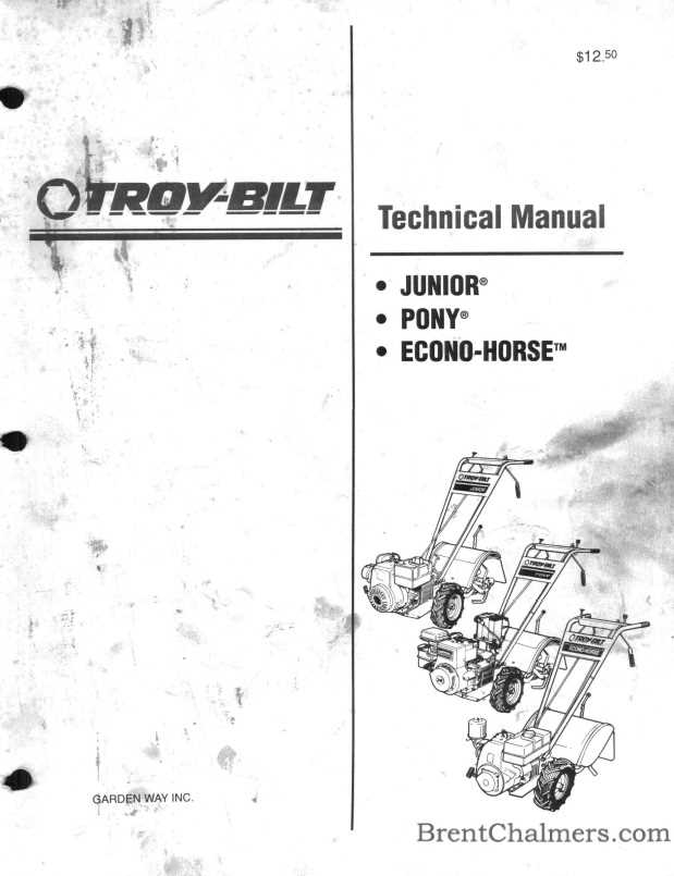 troy bilt pony tiller parts diagram