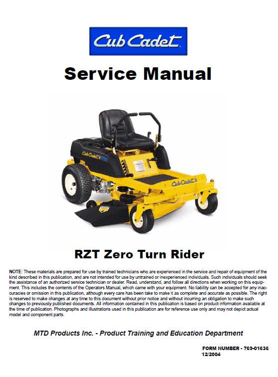 cub cadet rzt 50 parts diagram