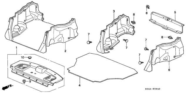 1998 honda civic parts diagram