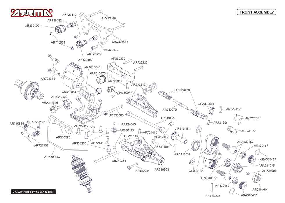 arrma typhon 6s parts diagram